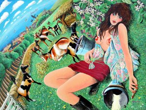 Mae Rose-Cottage devaneia as suas fantasias eróticas, 2005 (acrílico sobre painel)