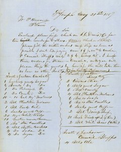 Carta assinada Tootle & Jackson, Council Bluffs, para W.P. Howard, St. Louis, 21 de Maio de 1857 de Tootle and Jackson