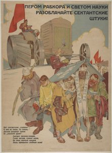 Com a pena e a luz da ciência revela as maquinações das seitas, 1929. de Topikov