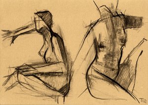 Nus femininos abstratos de Tore Bahnson