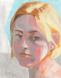 Retrato de uma mulher loira