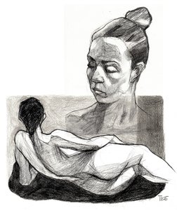 Estudo de figura contemplativa de Tore Bahnson