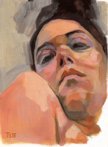 Retrato de uma mulher contemplativa