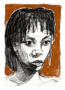 Retrato feminino expressivo