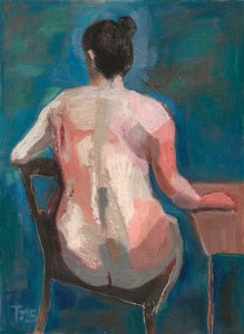 Figura nua em azul de Tore Bahnson