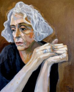 Mulher idosa pensativa de Tore Bahnson
