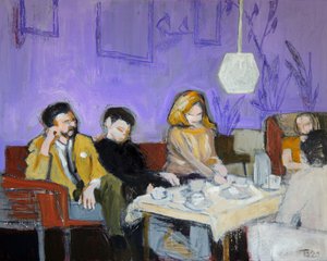 Ambiente descontraído de café de Tore Bahnson