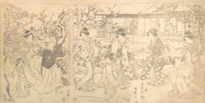 Cena da Chushingura Vendetta dos 47 Loyal Retailers, ca. 1820. de Torii Kiyomine