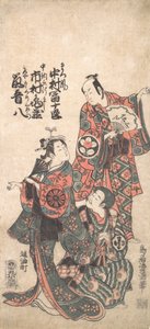 S Sene da divisão te D Rama Matsuwa obi Bran e 1757 ou 1758. , 1757 ou 1758. de Torii Kiyomitsu