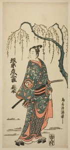 O ator Bando Hikosaburo II de Torii Kiyomitsu I