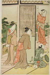 Uma festa nos bairros de prazer de Shinagawa de Torii Kiyonaga