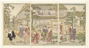 A brincar aos cegos de Torii Kiyonaga