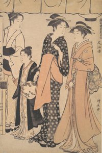 Refrescando-se em Nakazu, 1782. de Torii Kiyonaga