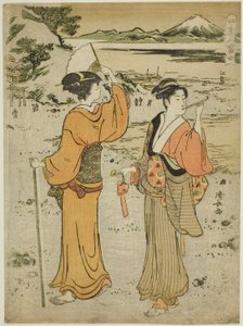 Enoshima, da série "Monte Fuji nas Quatro Estações (Shiki no Fuji)" de Torii Kiyonaga