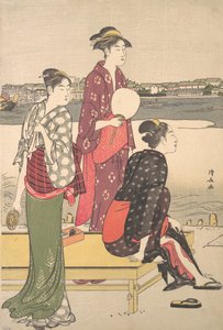 Noite nas Margens do Rio Sumida. de Torii Kiyonaga