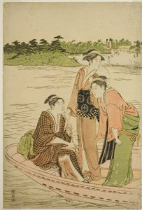 Balsa no Rio Rokugo de Torii Kiyonaga