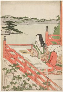 shikibu roxo de Torii Kiyonaga