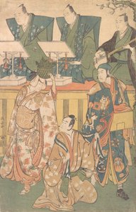 Cena de um Drama, c. 1788. de Torii Kiyonaga