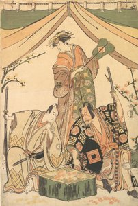 S Sene f Te D Rama Despesas Comerciais Luger Kojima, 1784-85. de Torii Kiyonaga