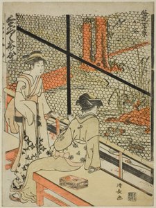 Shitaya, da série "Dez Cenas de Casas de Chá (Chamise jikkei)" de Torii Kiyonaga