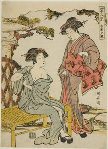 Sunset Glow of Late Summer (Choka no sekisho), da série "Oito Cenas das Quatro Estações (Shiki hakkei)" de Torii Kiyonaga