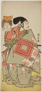 O Ator Ichikawa Danjuro V como Minamoto no Yoshiie, na peça "Date Nishiki Tsui no Yumitori", apresentada no Teatro Morita no décimo primeiro mês de 1778 (?) de Torii Kiyonaga