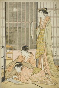 O nono mês, da série Doze meses no sul de Torii Kiyonaga