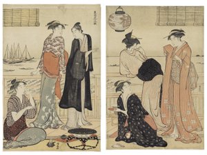 O sexto mês, da série Doze meses no sul de Torii Kiyonaga