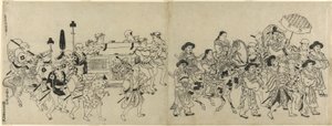 Chegada da Embaixada da Coreia em Edo de Torii Kiyonobu I