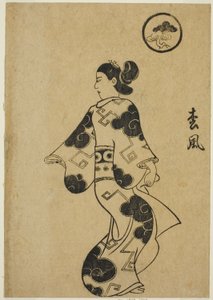Matsukaze, de "Uma parte m da escola r mão s (livro ilustrado de Keisei)" de Torii Kiyonobu I