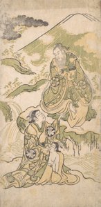 Cena de um Drama, ca. 1749. de Torii Kiyonobu I