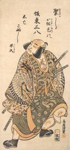 O ator Nakamura Nakazo como guerreiro, 1716-1