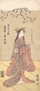O ator Iwai Hanshiro IV como Sakura Hime, a Princesa Cereja, 1767.