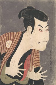 Kabuki Ator Otani Oniji III como Yakko Edobei na peça The Colored Reins of a..., 6º mês, 1794.