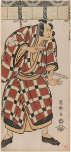 O ator Otani Hiroji III como Hata no Taizan Taketora de Toshusai Sharaku