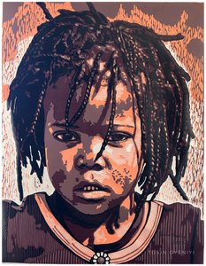 Retrato de uma criança africana de Tosin Oyeniyi
