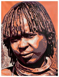 Retrato de um jovem sereno de Tosin Oyeniyi