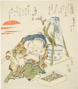 Daikoku, da série "Sete Deuses da Sorte (Shichi fuku jin no uchi)" de Totoya Hokkei