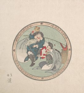 Ebisu e Daikoku, Dois dos Sete Deuses da Boa Fortuna, século XIX.