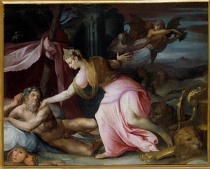 Cybelle Awakening Morphee Painting by All Saints Dubreuil (1561-1602)