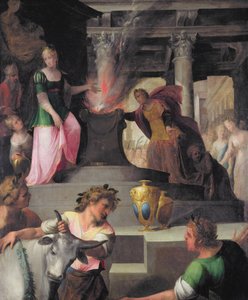 Hyante e Climene oferecendo um sacrifício a Vênus, de "La Franciade", de Pierre de Ronsard (1524-85)