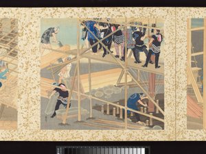 Artesãos, belezas e eventos anuais de Toyohara Kunichika