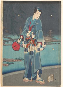 Genji moderno - Observação de pirilampos (Imayō Genji Shiken Hotaru Asobi) de Toyohara Kunichika