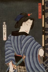 O ator Ichimura Kakitsu IV como Dakki no Ohyaku de Toyohara Kunichika