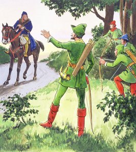 Robin Hood, de &39;Peeps into the Past&39;, publicado em c.1900