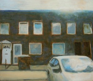 Um sítio para viver 25, 2012 (óleo sobre contraplacado) de Trevor Burgess