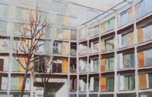 Um sítio para viver 44, 2012 (óleo sobre contraplacado) de Trevor Burgess