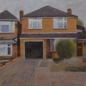 Um lugar para viver 63, 2018 (óleo sobre contraplacado) de Trevor Burgess