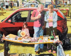 Venda de bagagens, 2011 (óleo sobre cartão)