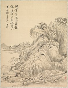 Moradias embaixo de Folded Hills, 1847. de Tsubaki Chinzan